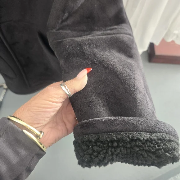 Ralph Lauren Black Sherling Car Coat 42 Reg Worn Once Hp🔥🔥🔥 - Picture 4 of 6